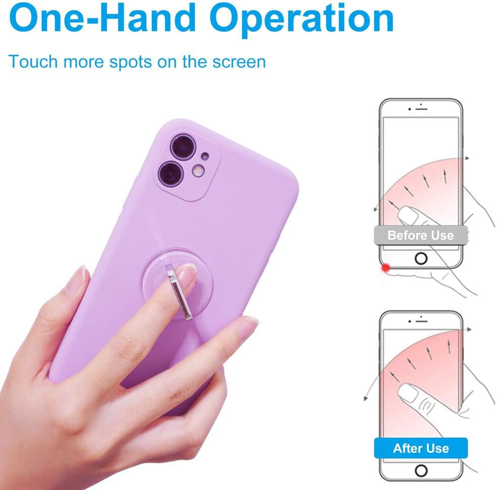 Cell Phone Ring Holder, Transparent Ring Holder 360°Rotation Finger Ring Stand, Clear Cell Phone Kickstand Compatible with Most of Phones, Tablet and Case, (2Silver+1Black+1Rose Gold)